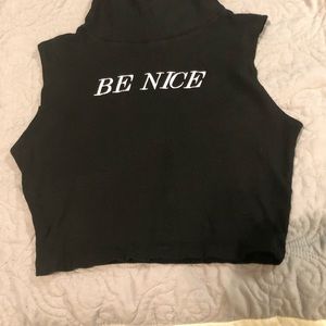 Forever 21 black cropped top.